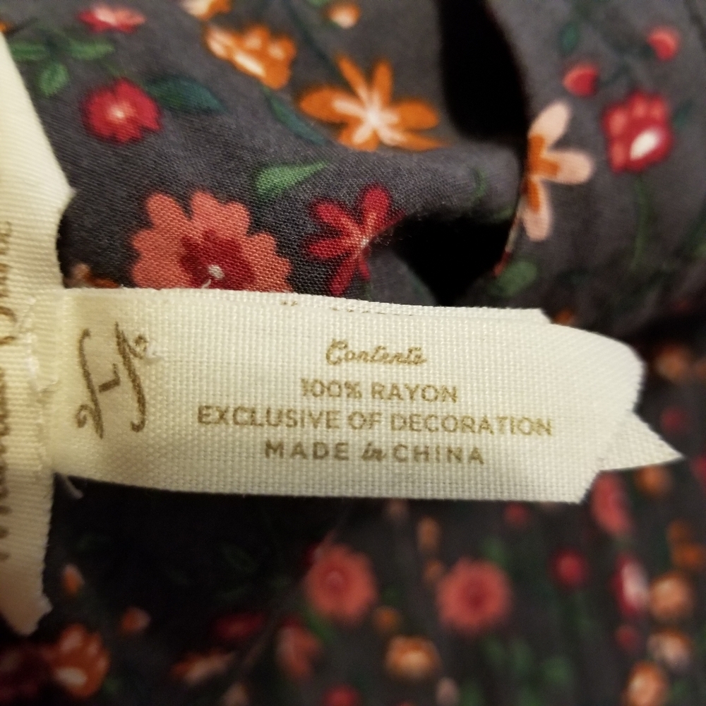 Matilda Jane Afternoon Stroll Floral Pleated Front Semi Button Shirt - Picture 11 of 14